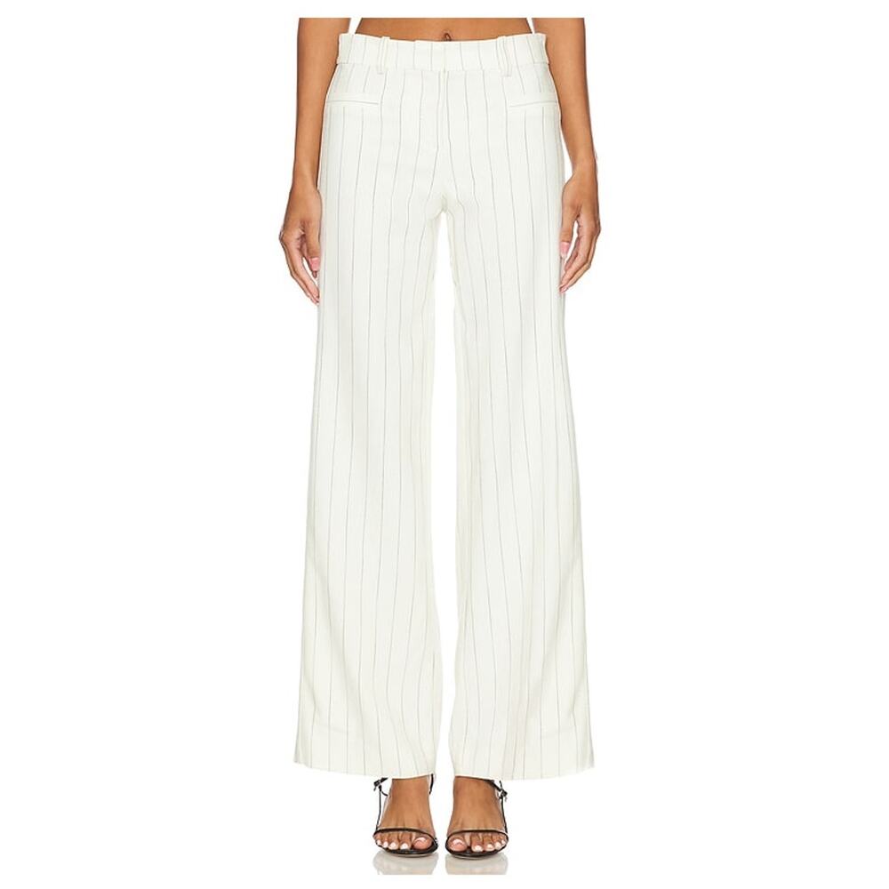 Ba&Sh Striped Ivory Elouan Pants Size 36 EU / 4 US
